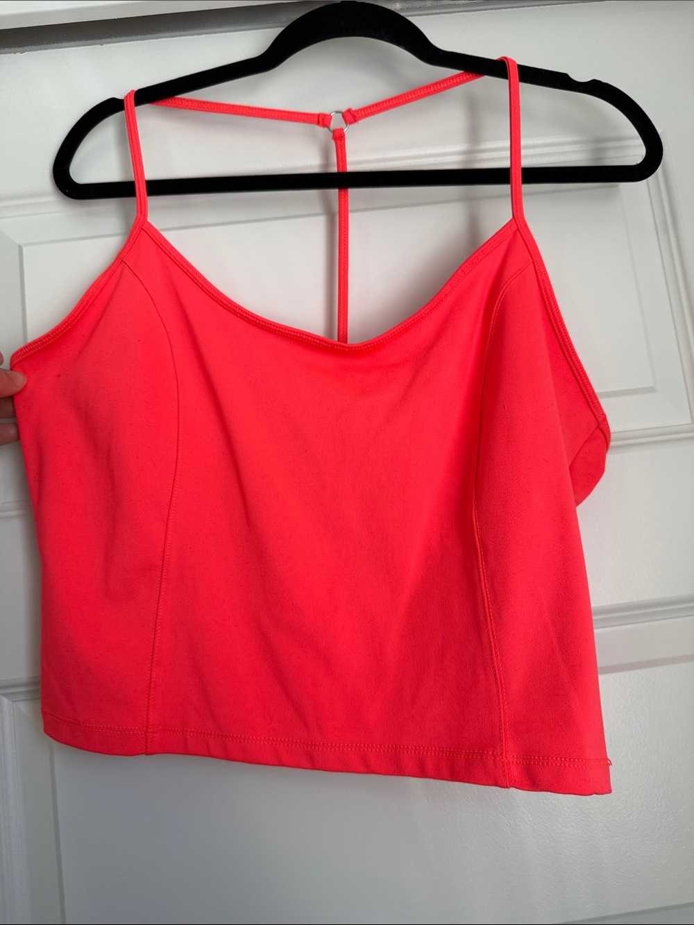 Victoria's Secret Neon Coral T-Back Cropped Camisole Top